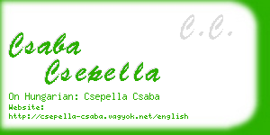 csaba csepella business card